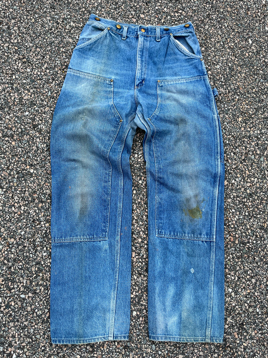 Faded Denim Carhartt Double Knee Pants - 30 x 33
