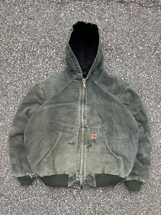 Faded n Painted Olive Green Carhartt Active Jacket - XL