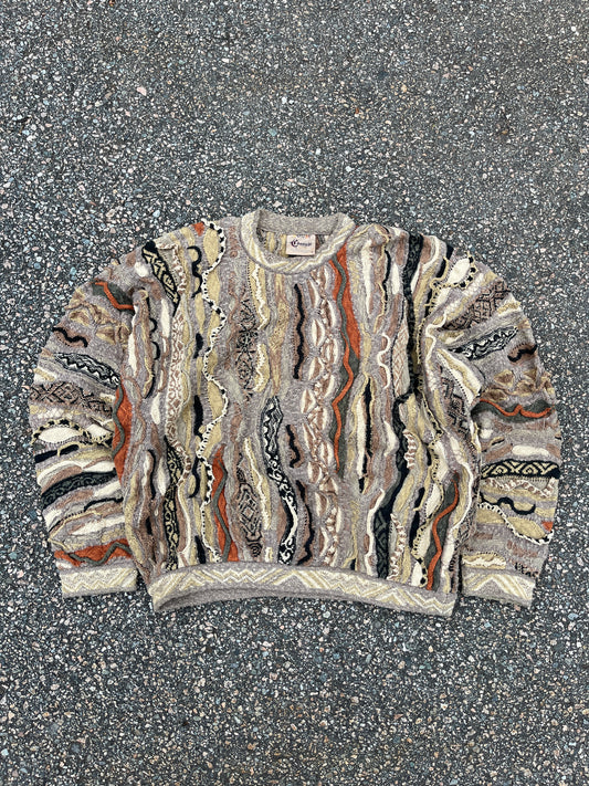 Vintage Coogi 3D Knit Cotton Sweater - XL