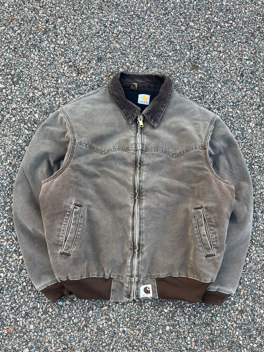 Faded Chestnut Brown Carhartt Santa Fe Jacket - Large