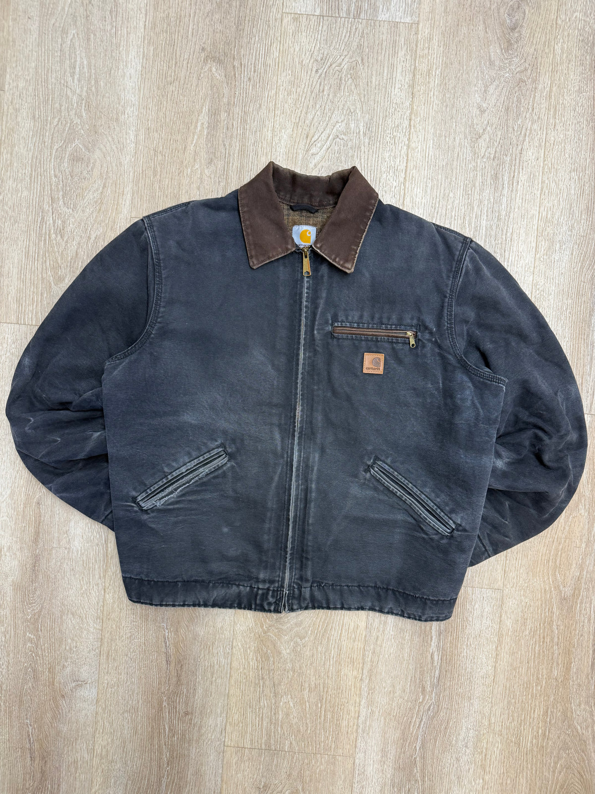 Faded Black Carhartt Detroit Jacket - Large