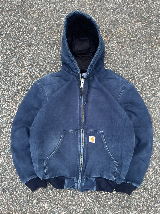 Faded Navy Blue Carhartt Active Jacket - Small