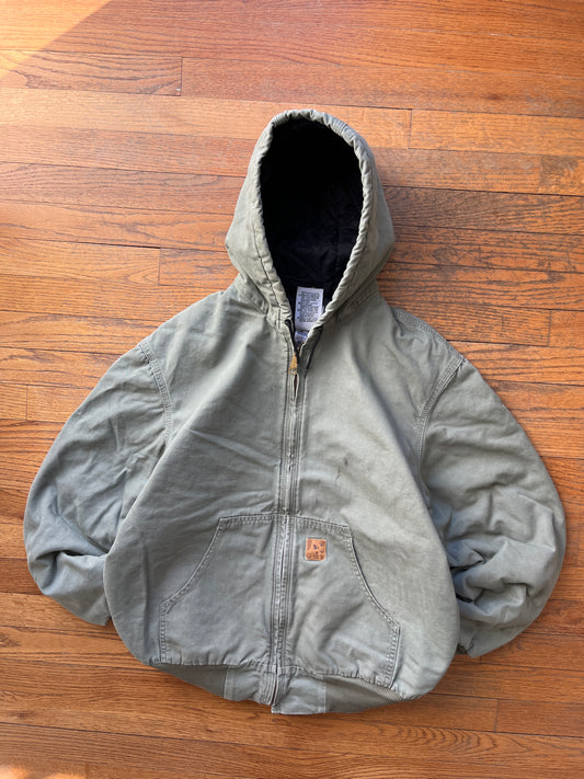 Faded Loden Green Carhartt Active Jacket - Medium