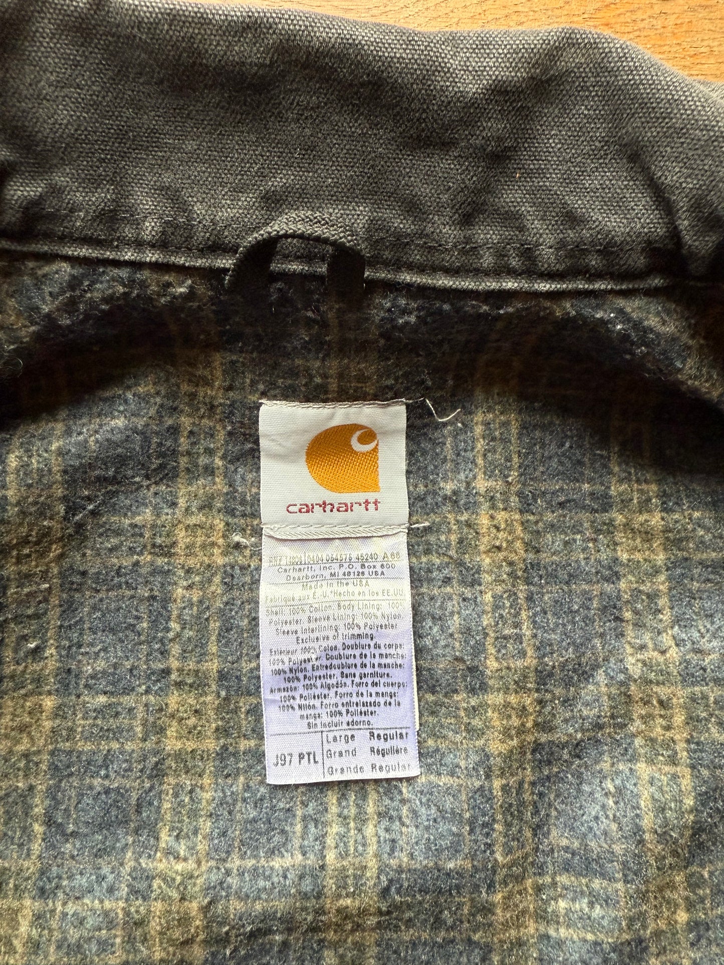 Faded Petrol Blue Carhartt Detroit Jacket - Boxy M-L