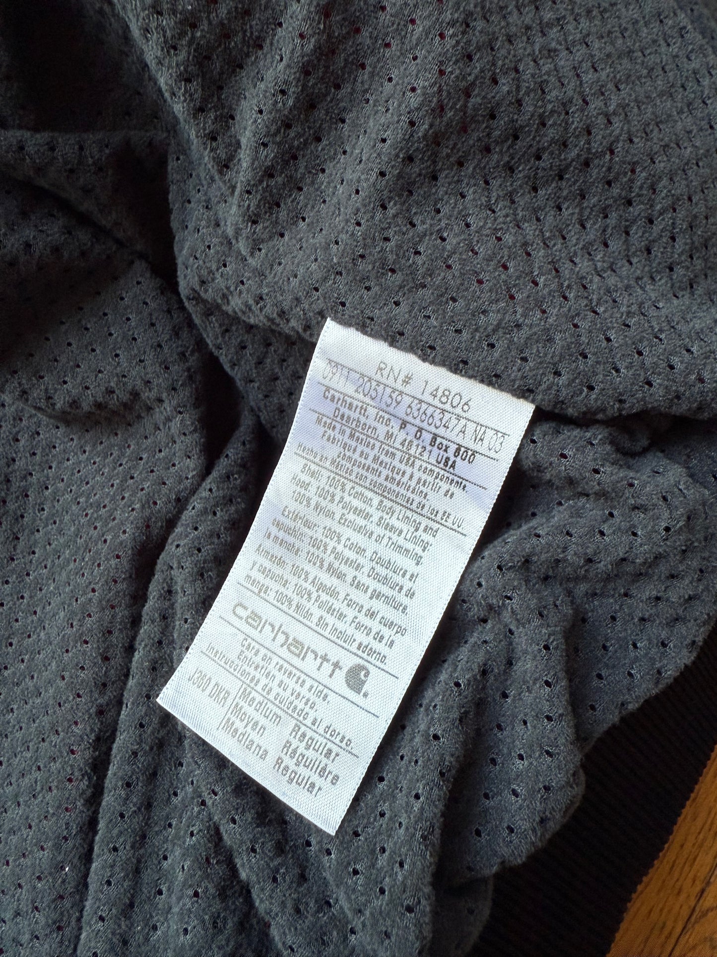 Faded Dark Red Carhartt Active Jacket - Medium