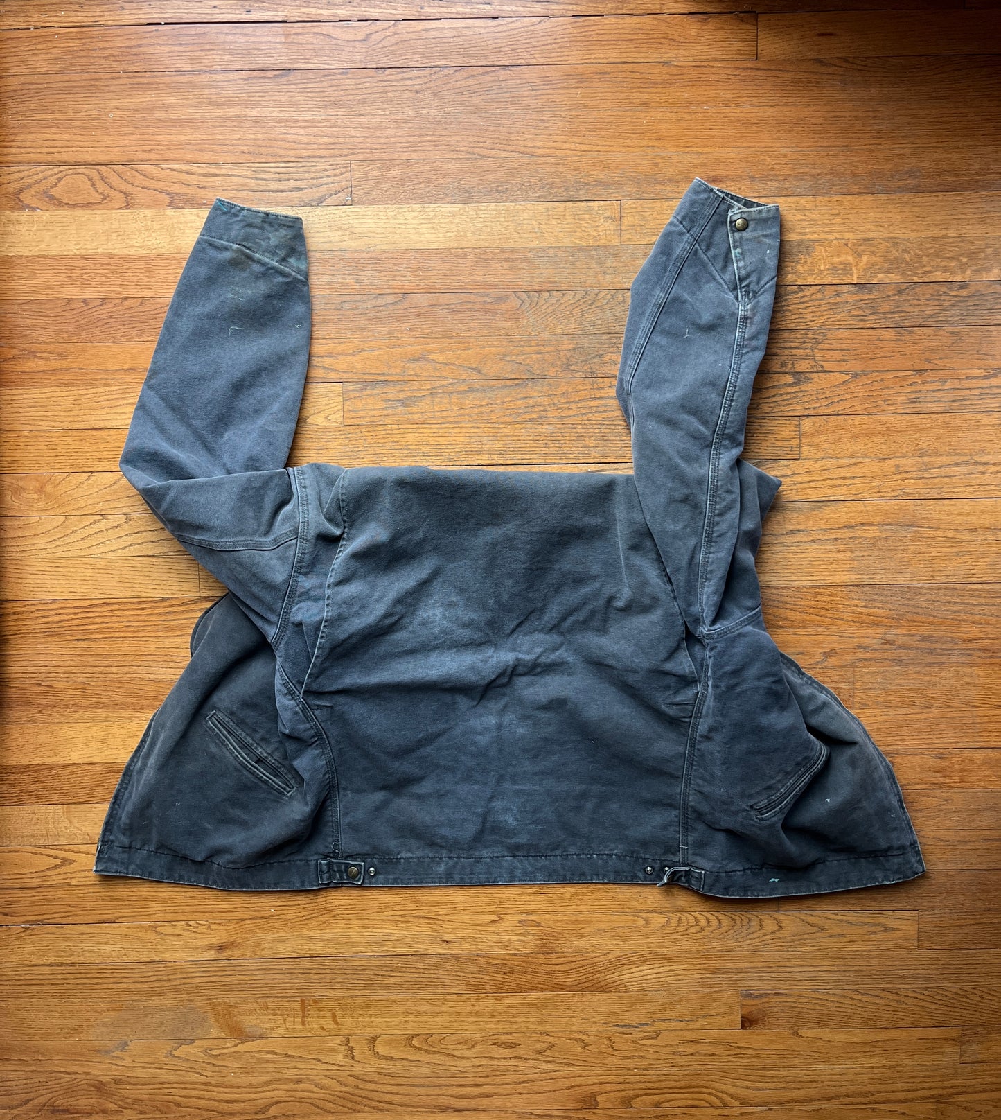 褪色汽油蓝色 Carhartt 底特律夹克 - 大码