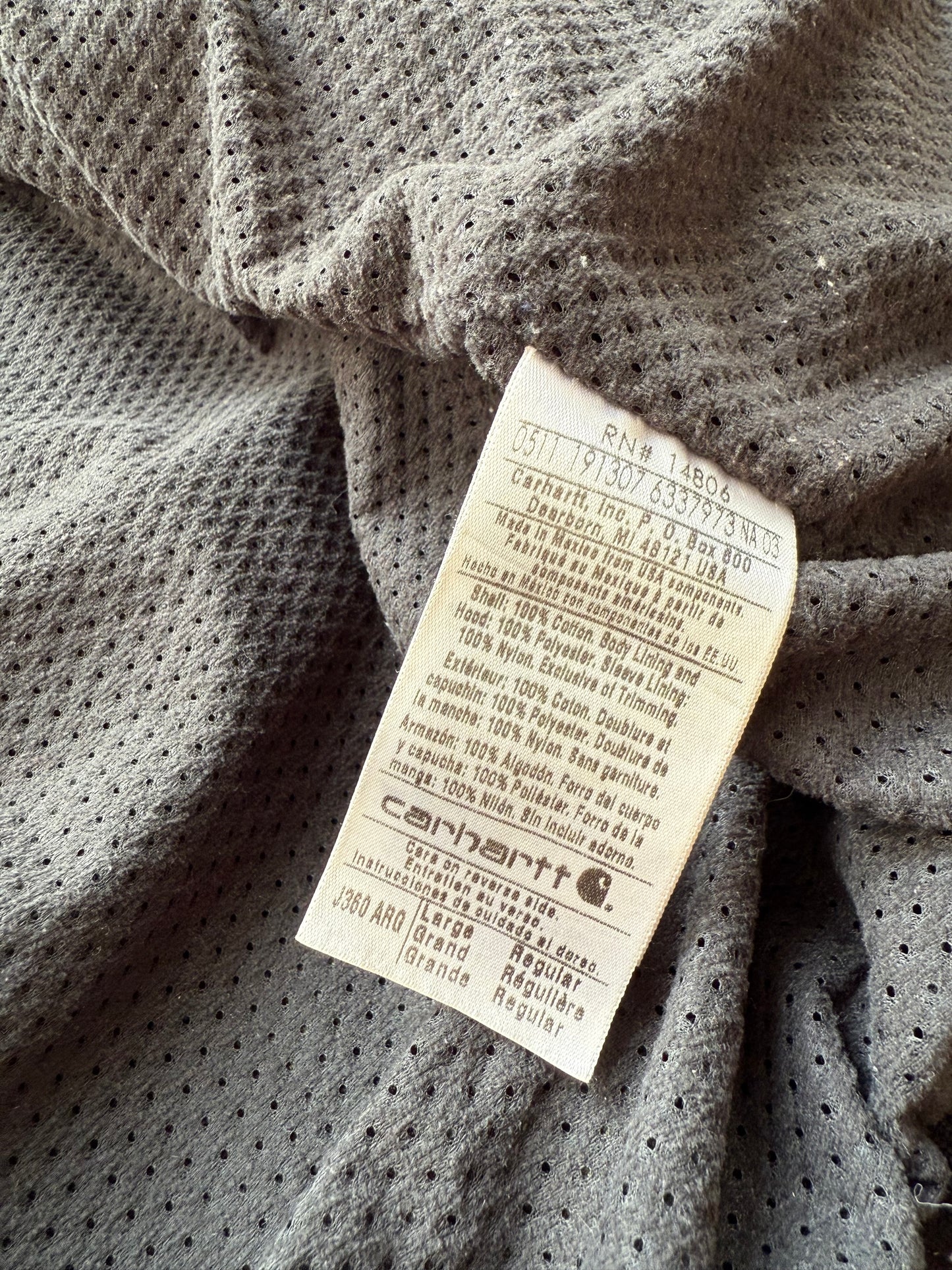 Faded Olive Green Carhartt Active Jacket - Large