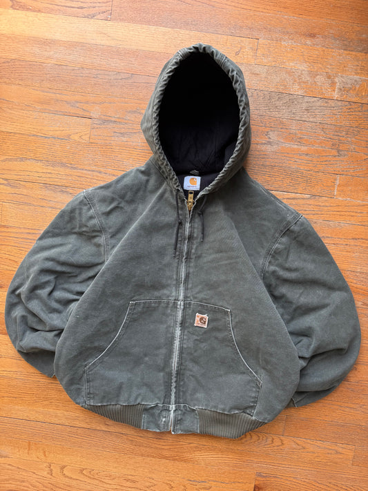 Faded Olive Green Carhartt Active Jacket - Large