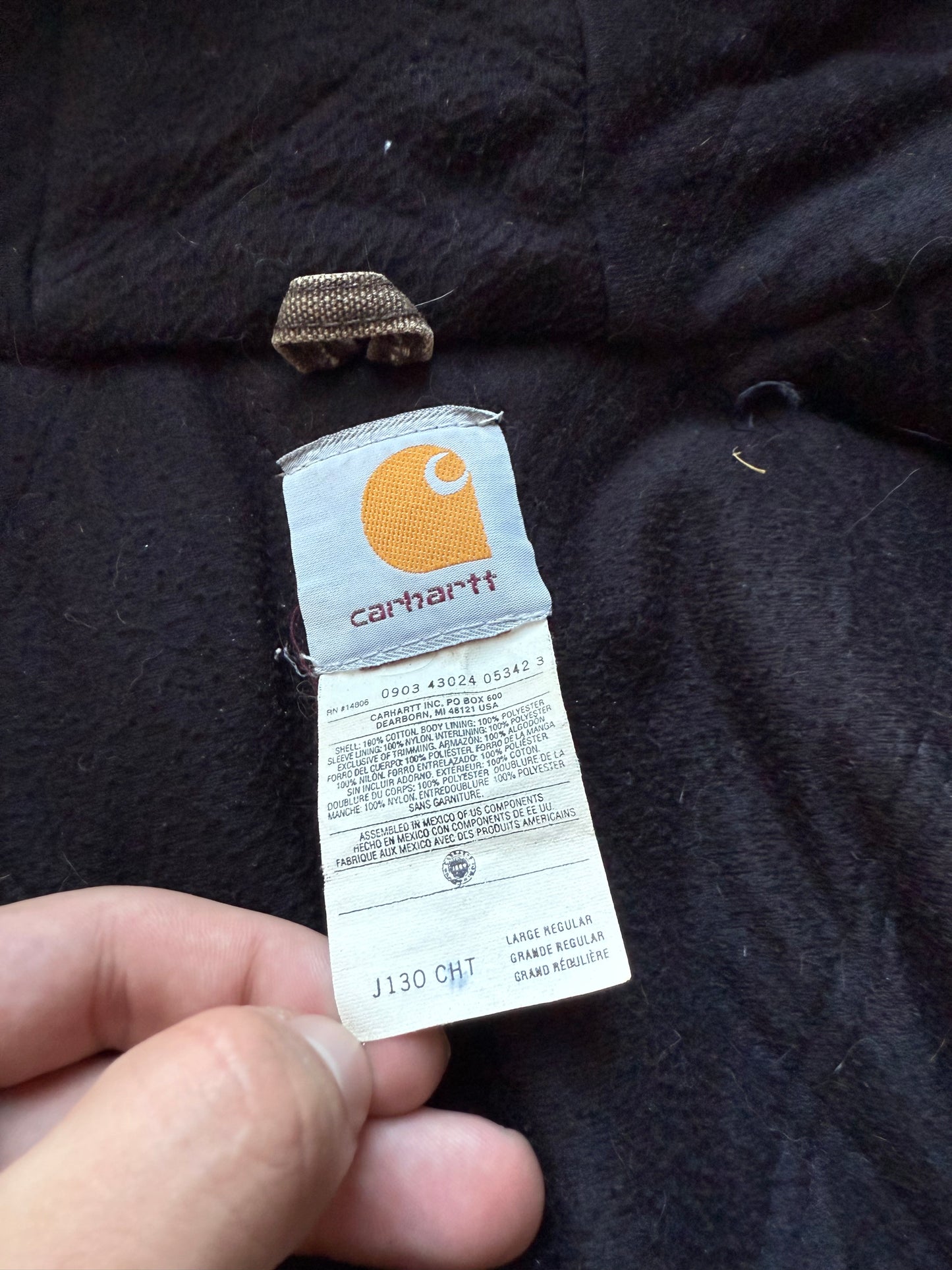 Faded Chestnut Brown Carhartt Active Jacket - Large