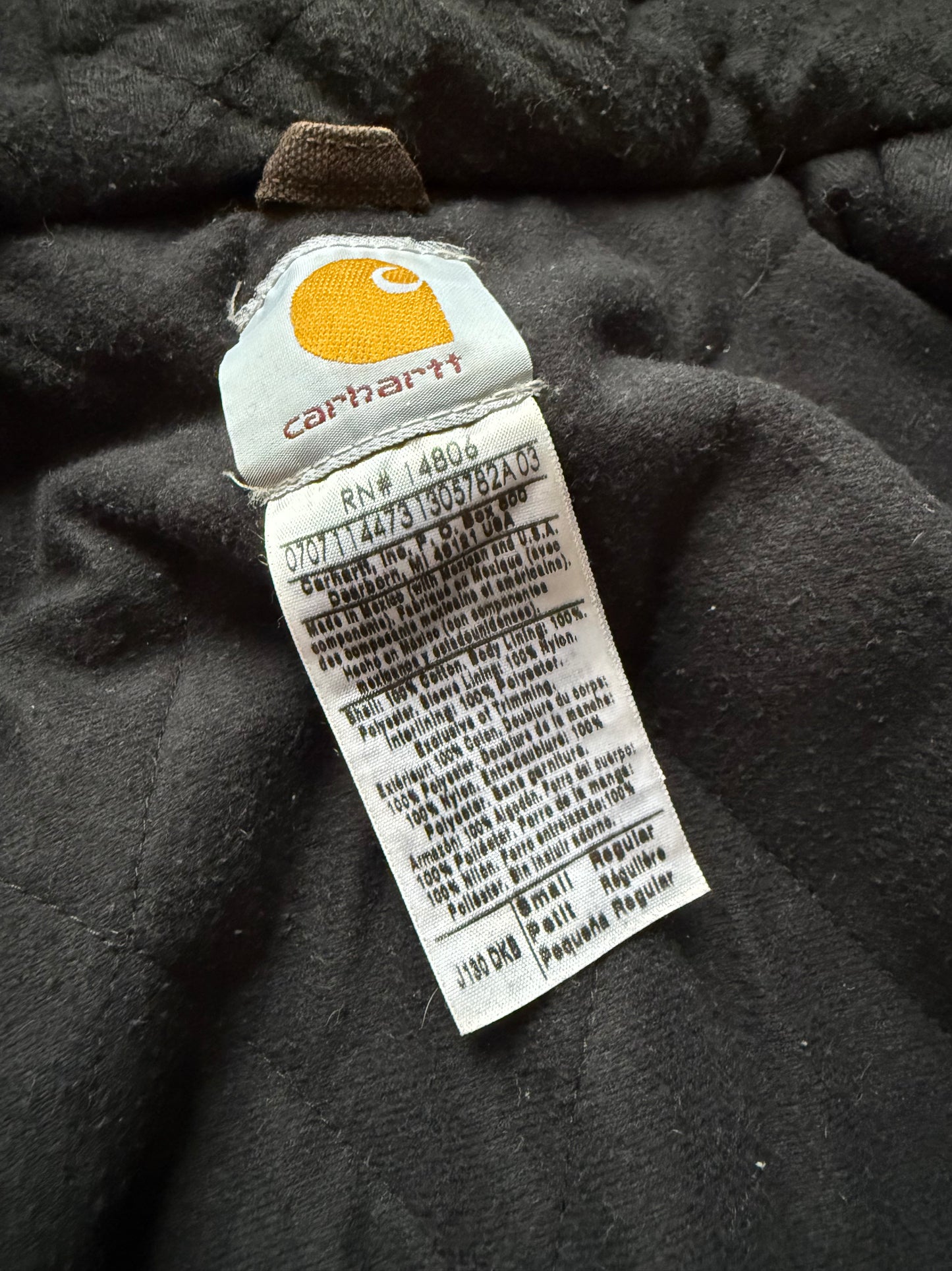 Faded Dark Brown Carhartt Active Jacket - Small