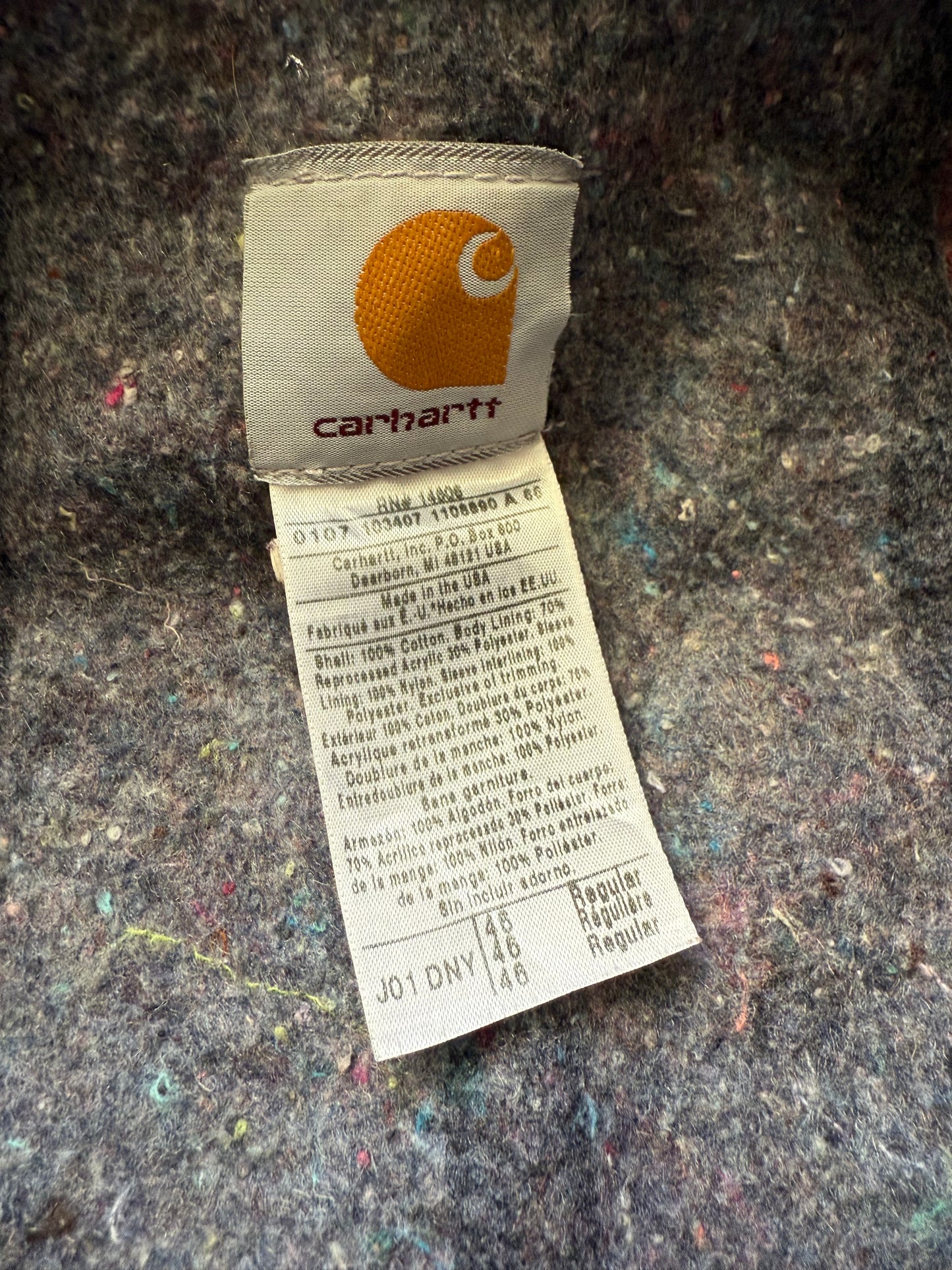 Faded Navy Blue Carhartt Detroit Jacket - Large