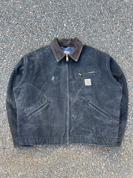 Faded Black Carhartt Detroit Jacket - Boxy Medium