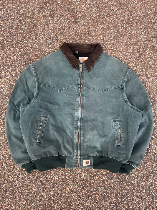 Faded Hunter Green Carhartt Santa Fe Jacket - Boxy XL