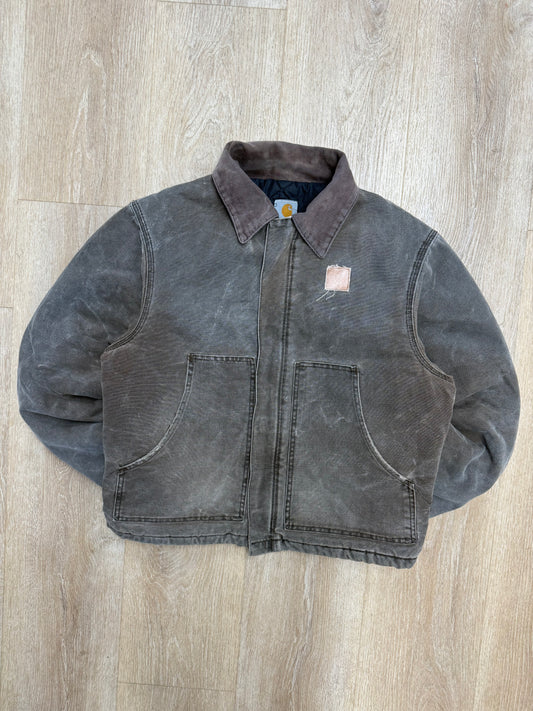 Faded Chestnut Brown Carhartt Arctic Jacket - Boxy M-L