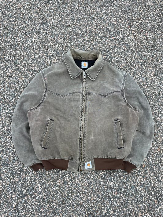 Faded Chestnut Brown Carhartt Santa Fe Jacket - Large