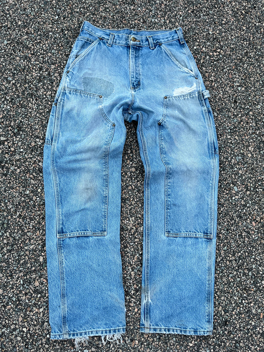 Faded Denim Carhartt Double Knee Pants - 30 x 32