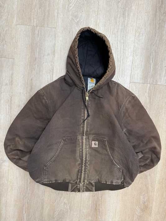 Faded Brown Carhartt Active Jacket - Large