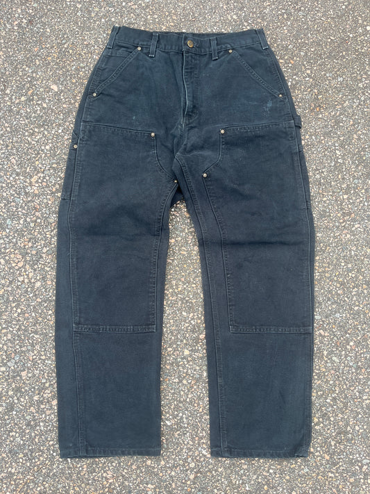 Faded Black Carhartt Double Knee Pants - 30 x 30