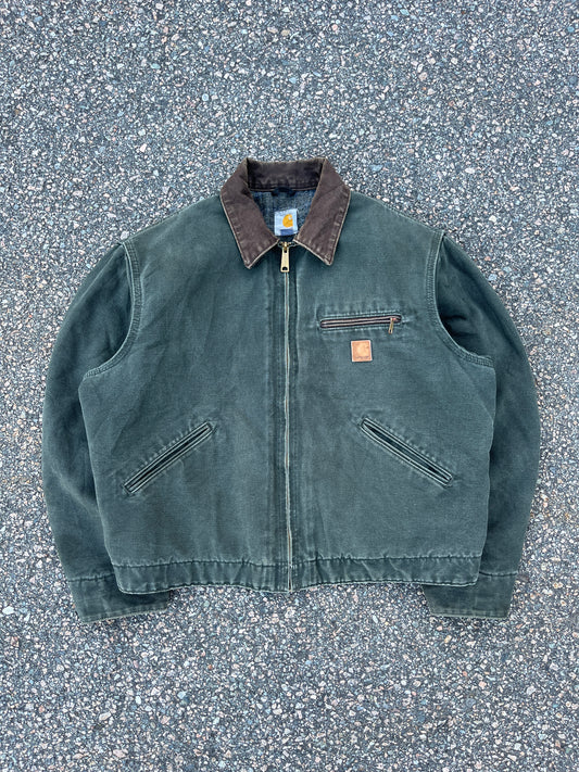 Faded Olive Green Carhartt Detroit Jacket - Boxy Medium