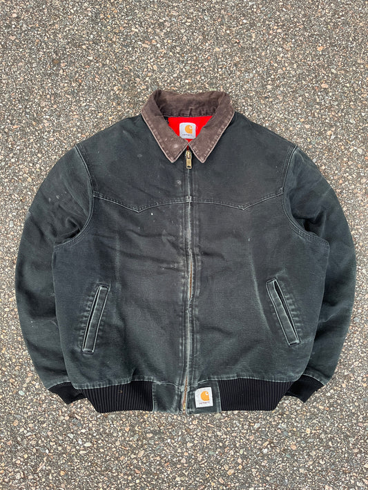 Faded Black Carhartt Santa Fe Jacket - Boxy Large