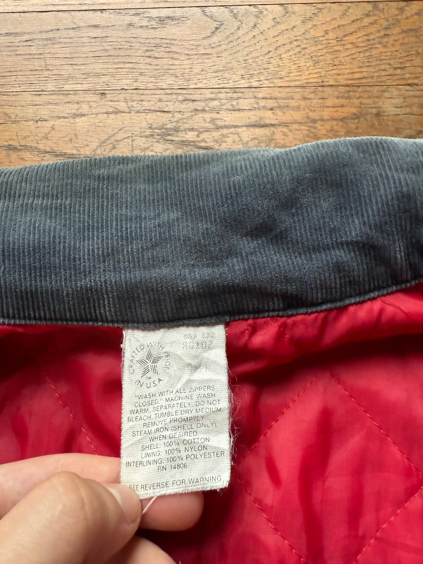 Faded Navy Blue Cropped Carhartt Jacket - Medium