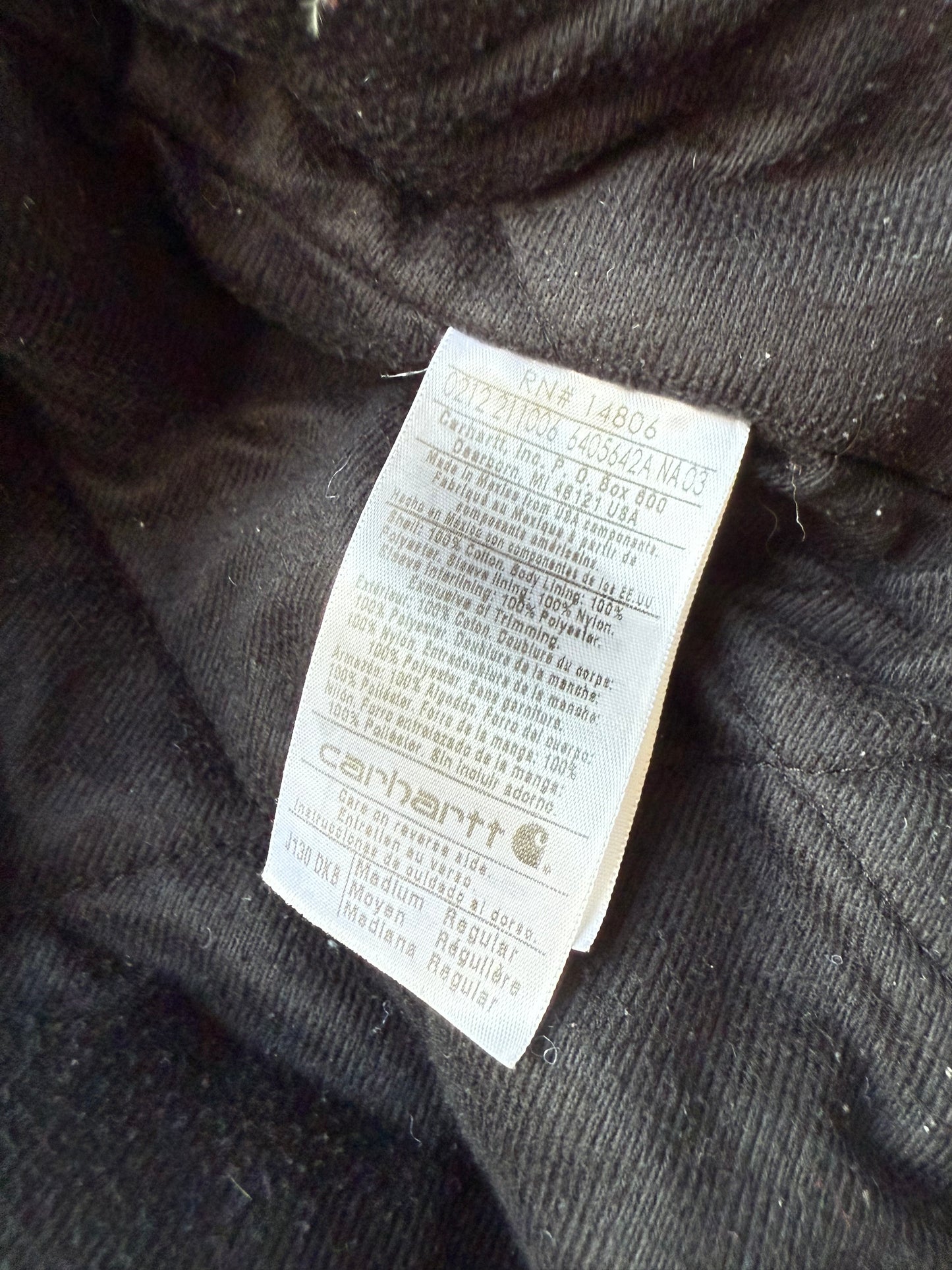 Faded Dark Brown Carhartt Active Jacket - Medium