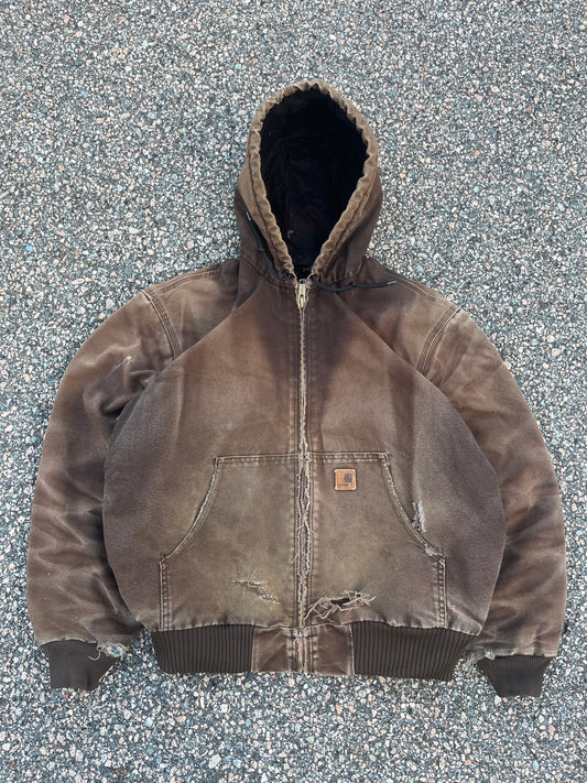 Faded Brown Carhartt Active Jacket - Boxy Large