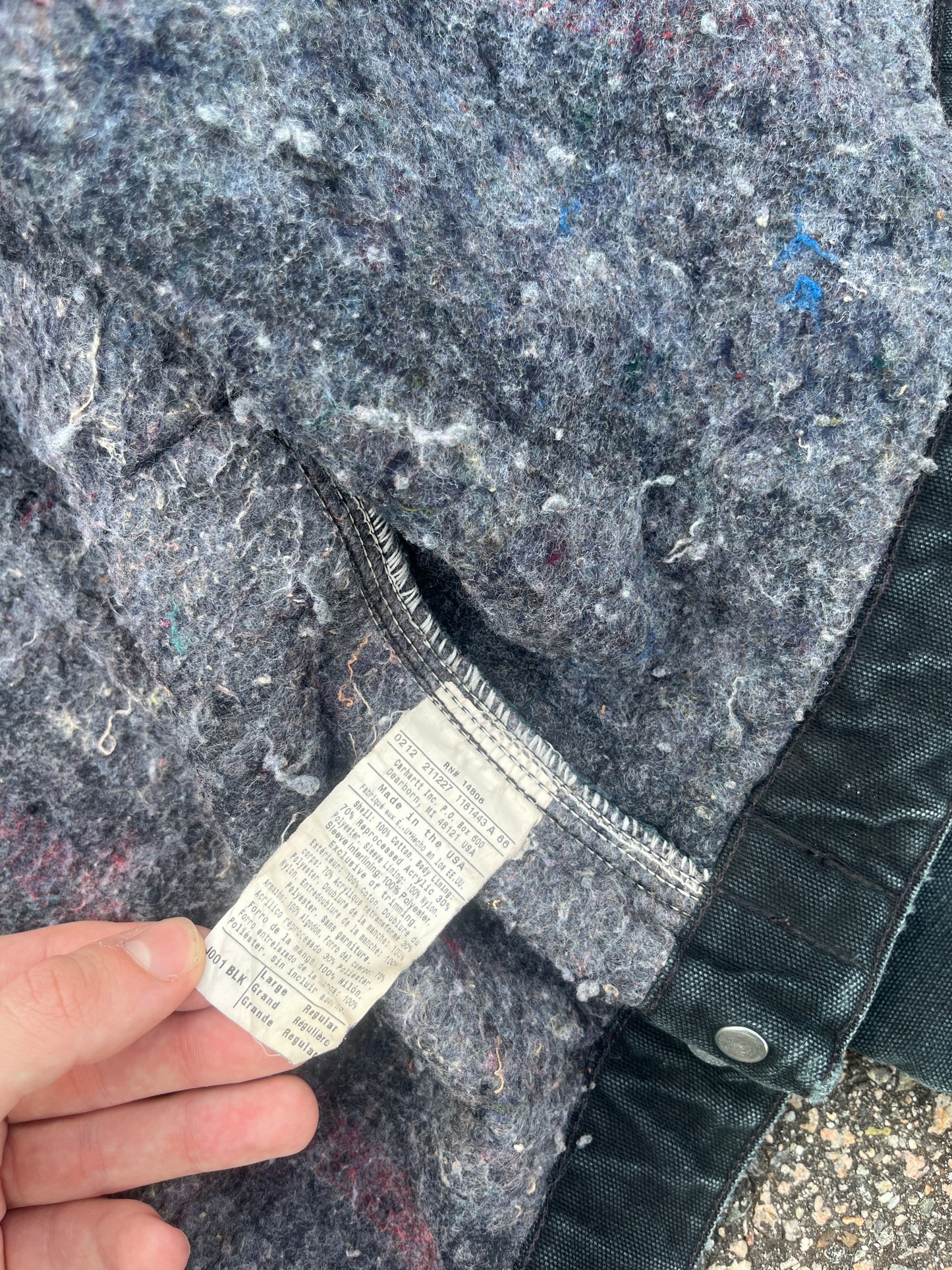 Faded Black Carhartt Detroit Jacket - Boxy Medium