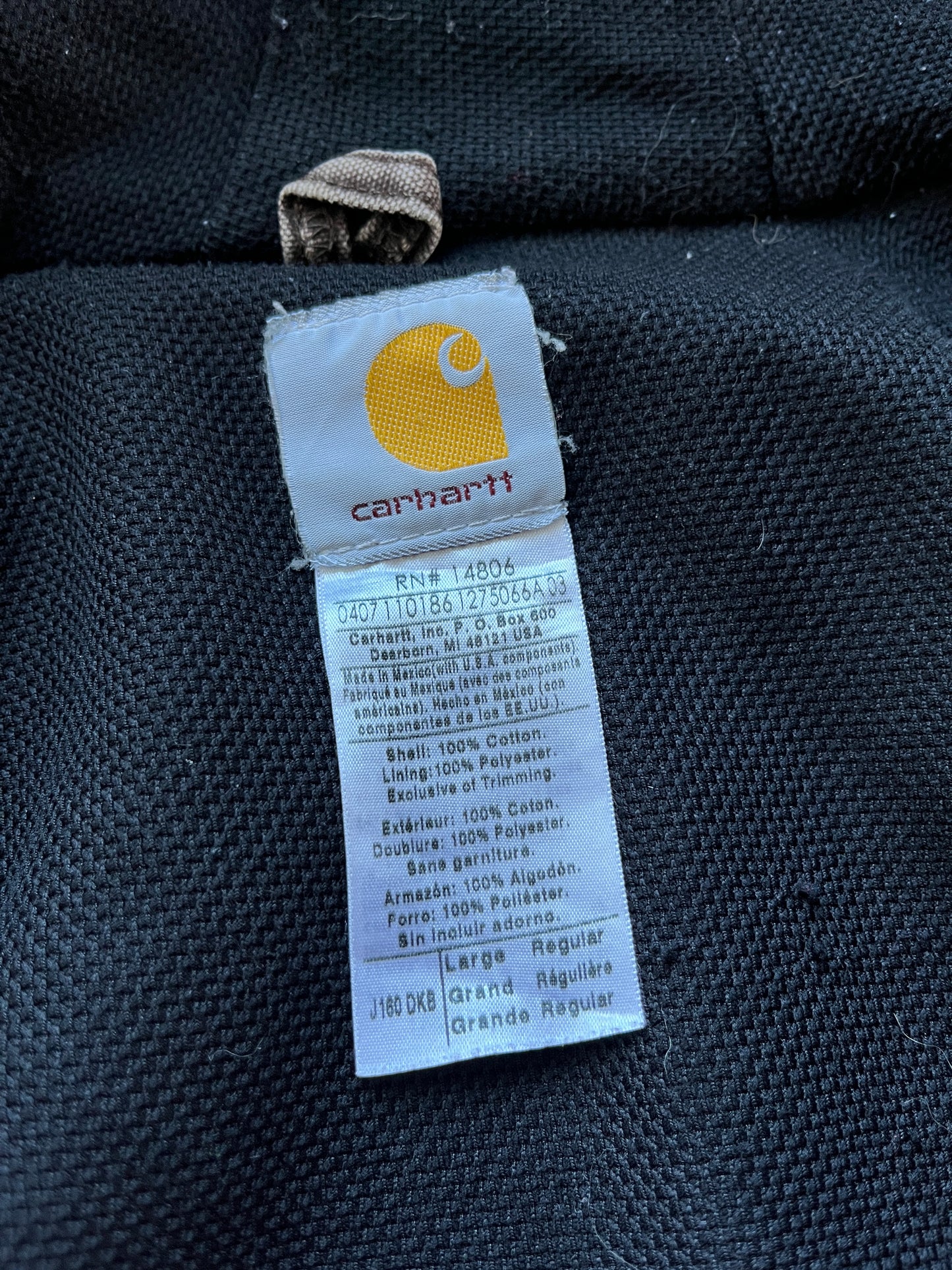 Faded Dark Brown Carhartt Active Jacket - Boxy M-L