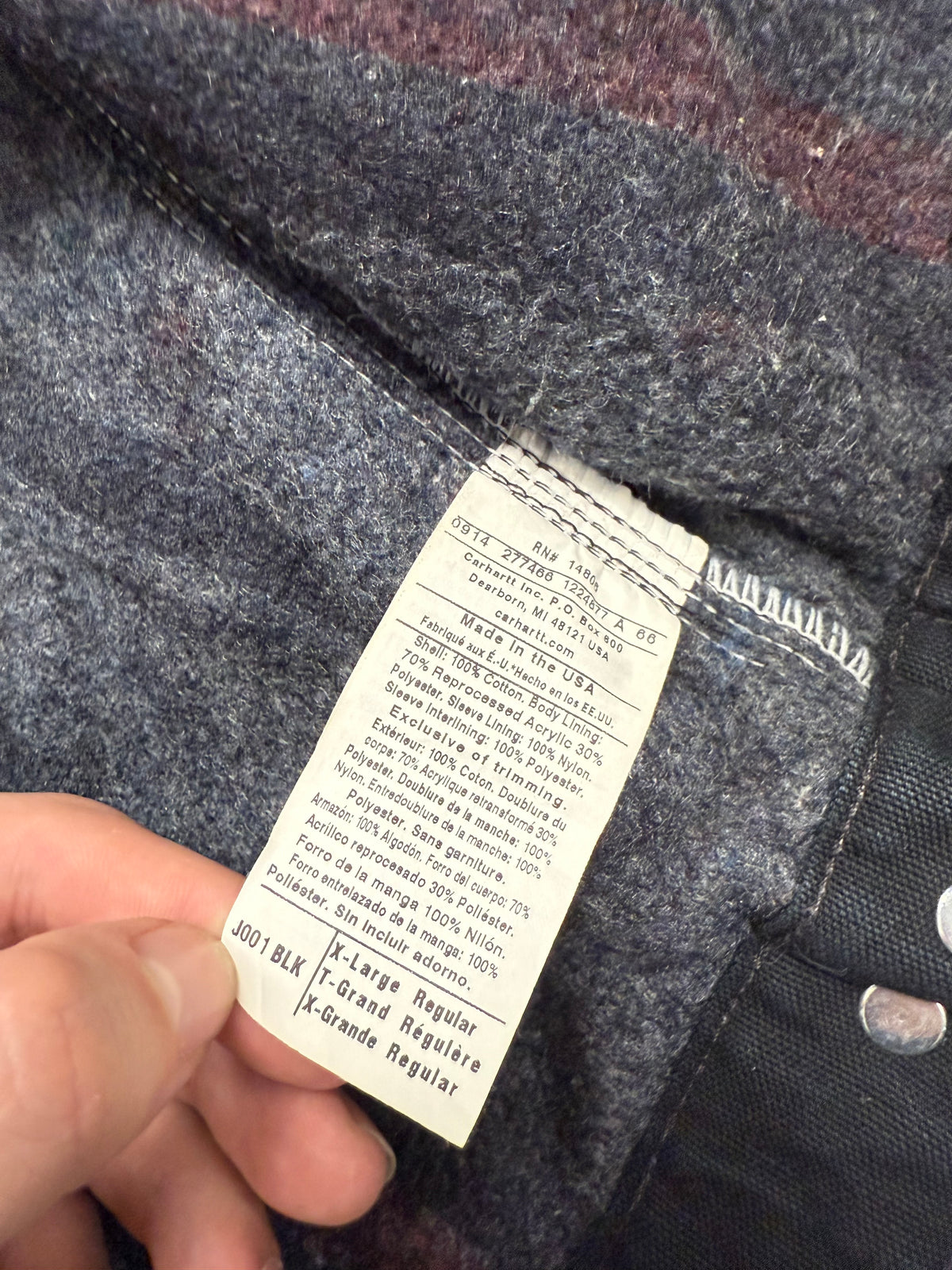 Faded Black Carhartt Detroit Jacket - XL