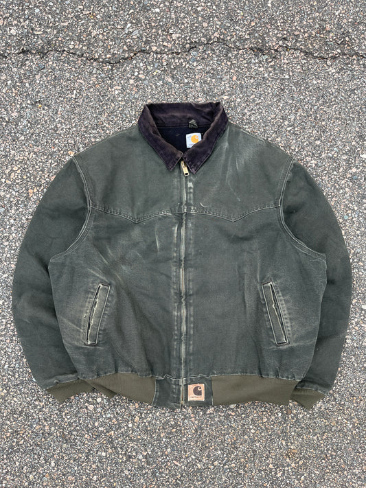 Faded Olive Green Carhartt Santa Fe Jacket - XL