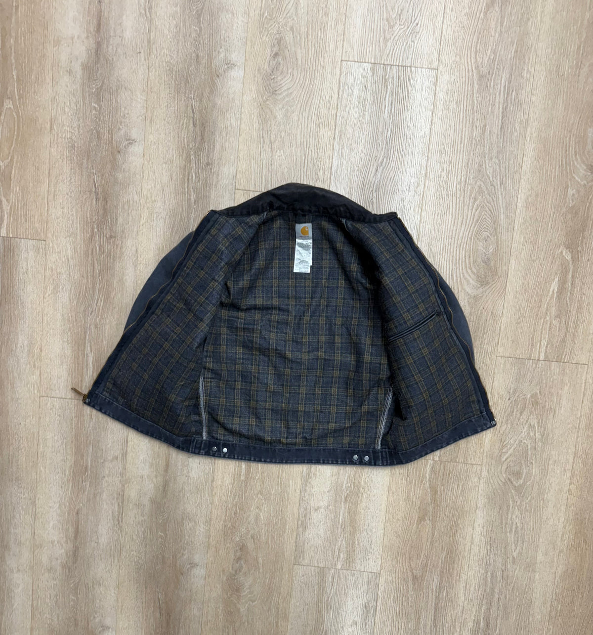 Faded Petrol Blue Carhartt Detroit Jacket - Medium