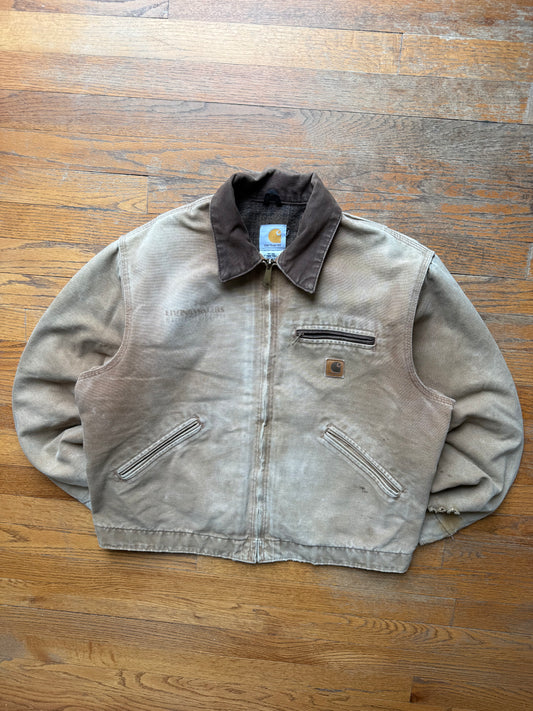 Faded Brown Carhartt Detroit Jacket - Boxy Medium