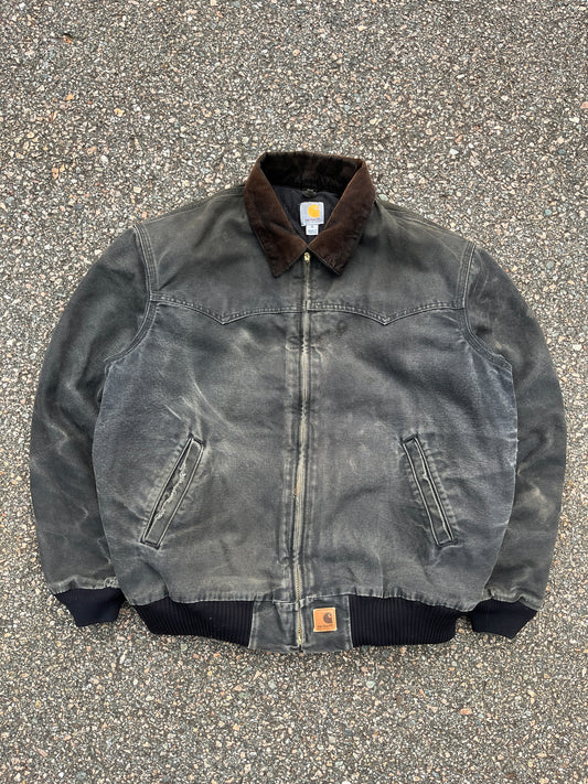 Faded Black Carhartt Santa Fe Jacket - XL