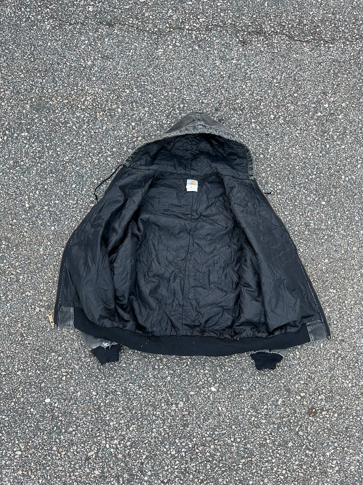 Faded n Distressed Onyx Carhartt Active Jacket - Boxy Large