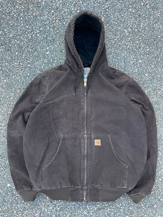 Faded Dark Brown Carhartt Active Jacket - Large Tall