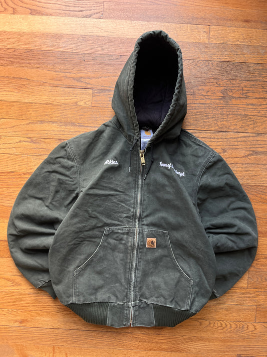 Faded Olive Green Carhartt Active Jacket - Small