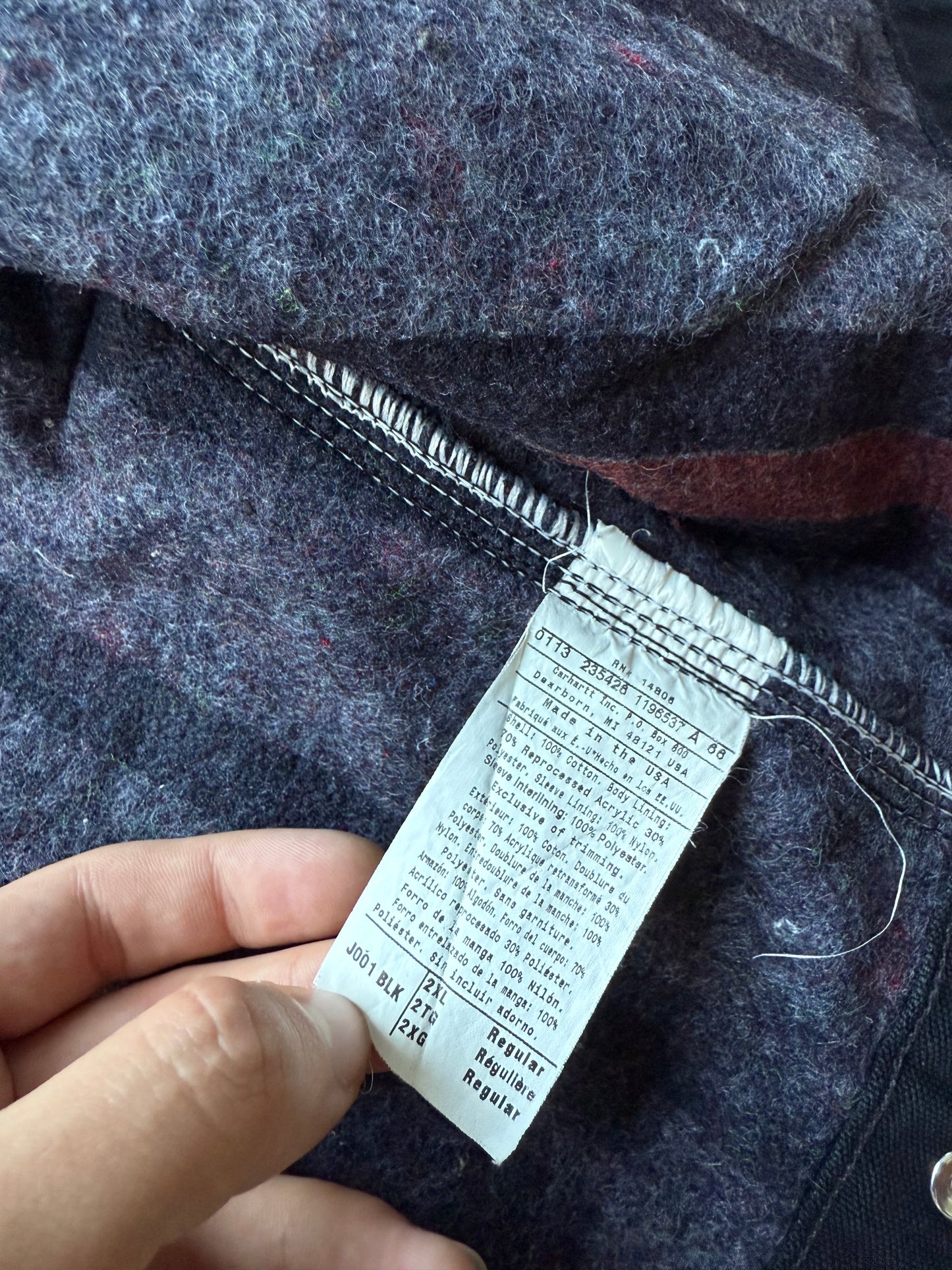 Faded Black Carhartt Detroit Jacket - 2XL