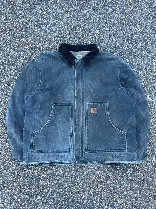 Faded Petrol Blue Sherpa Lined Carhartt Arctic Jacket - XL