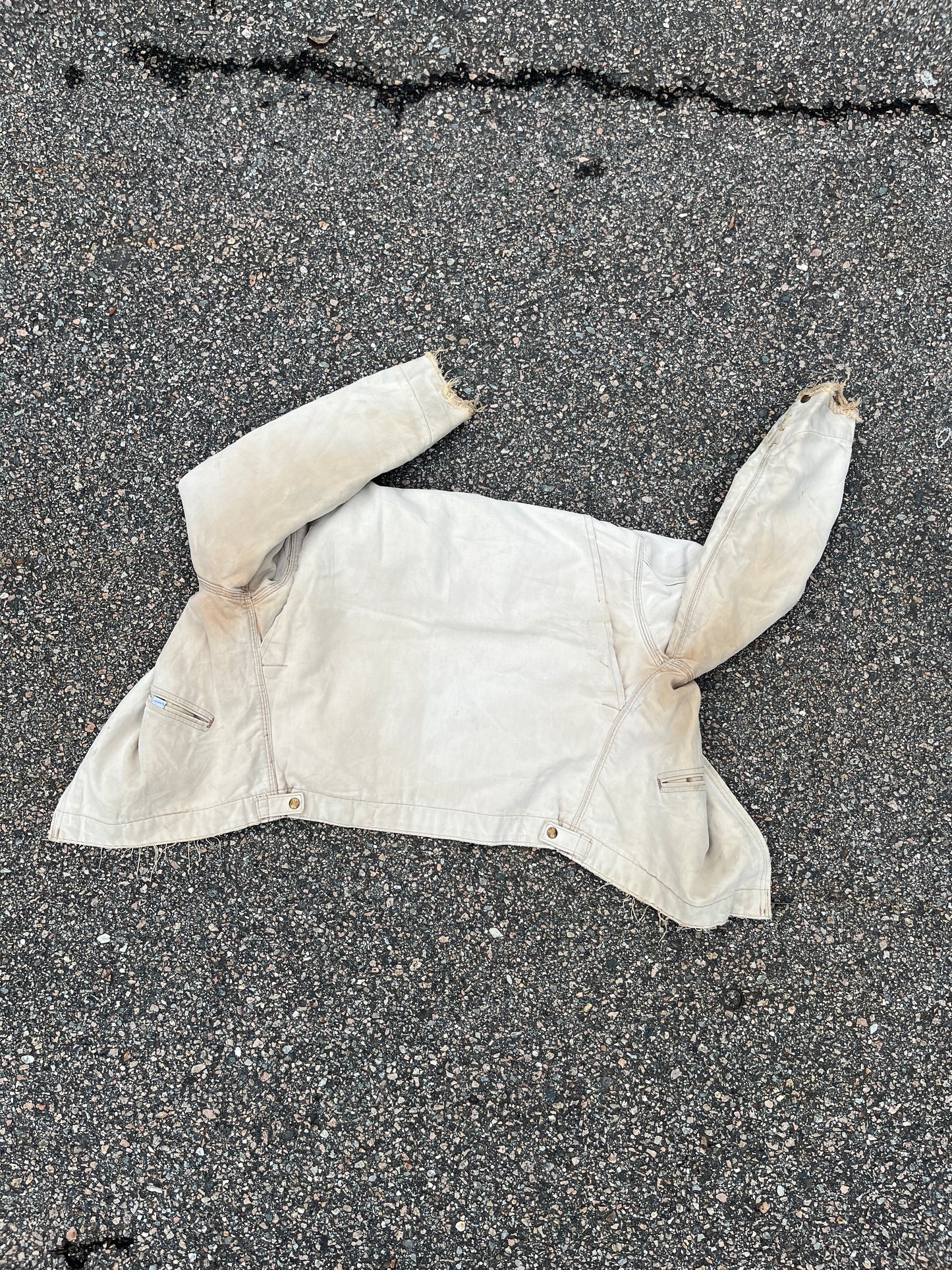 Faded Tan Carhartt Detroit Jacket - Boxy M-L