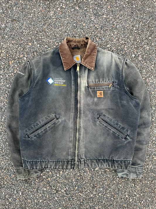 Faded Black Carhartt Detroit Jacket - Medium