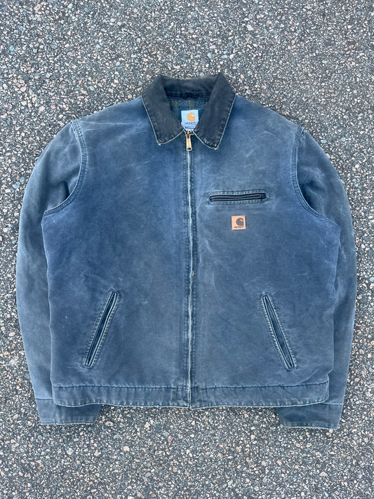 Faded Petrol Blue Carhartt Detroit Jacket - XL