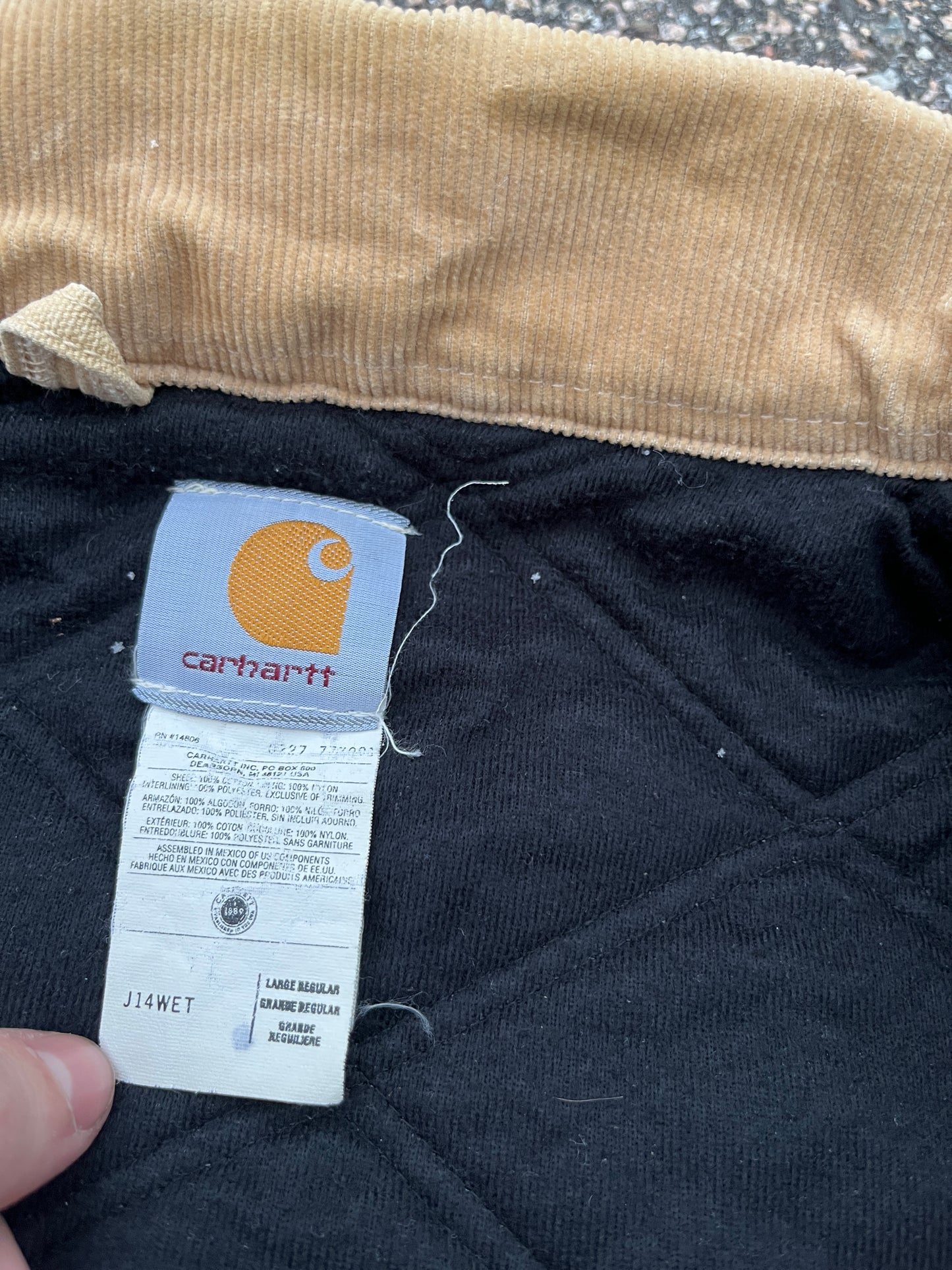 Faded Cream Carhartt Santa Fe Jacket - Medium