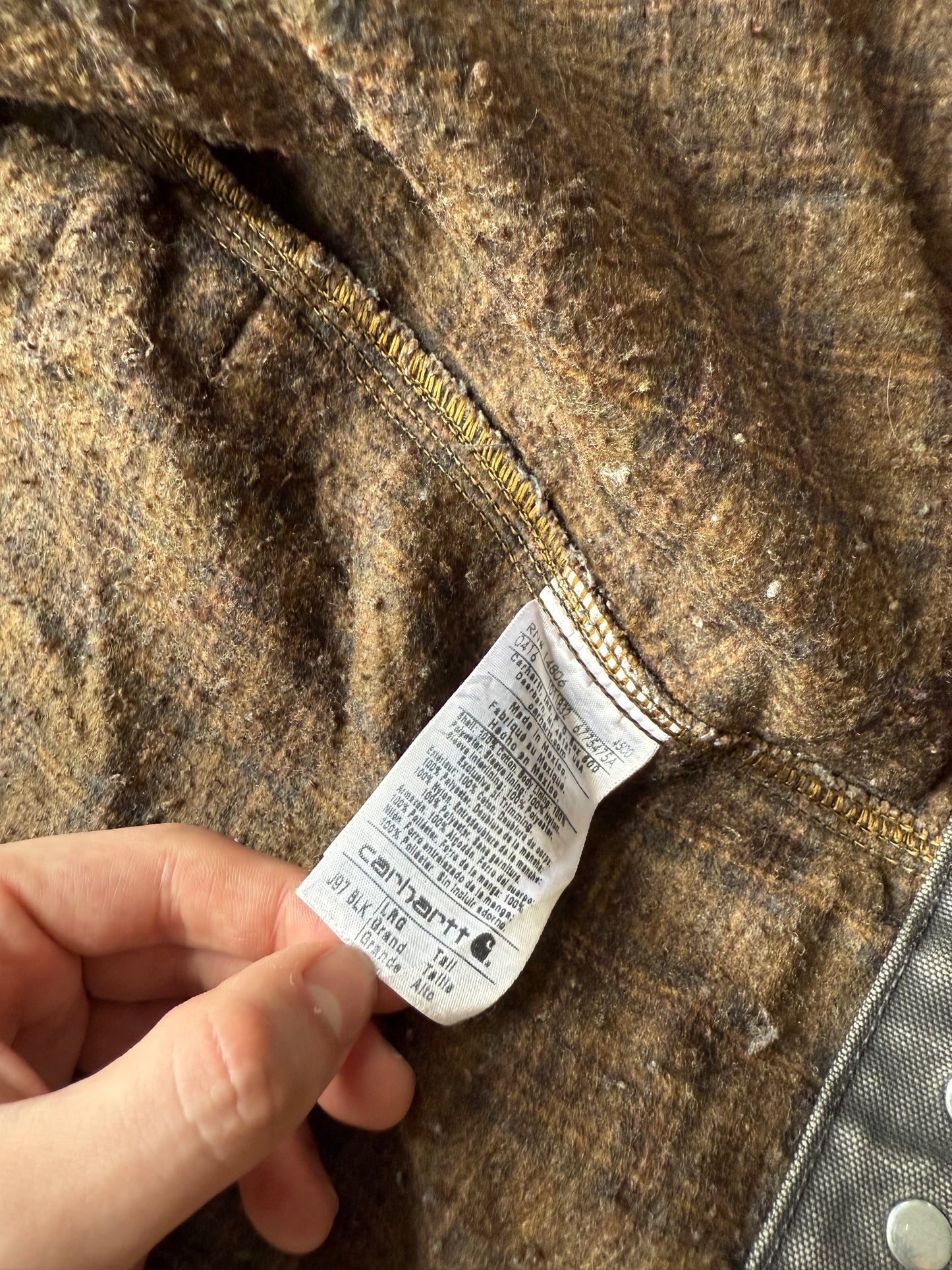 Faded Black Carhartt Detroit Jacket - Large Tall