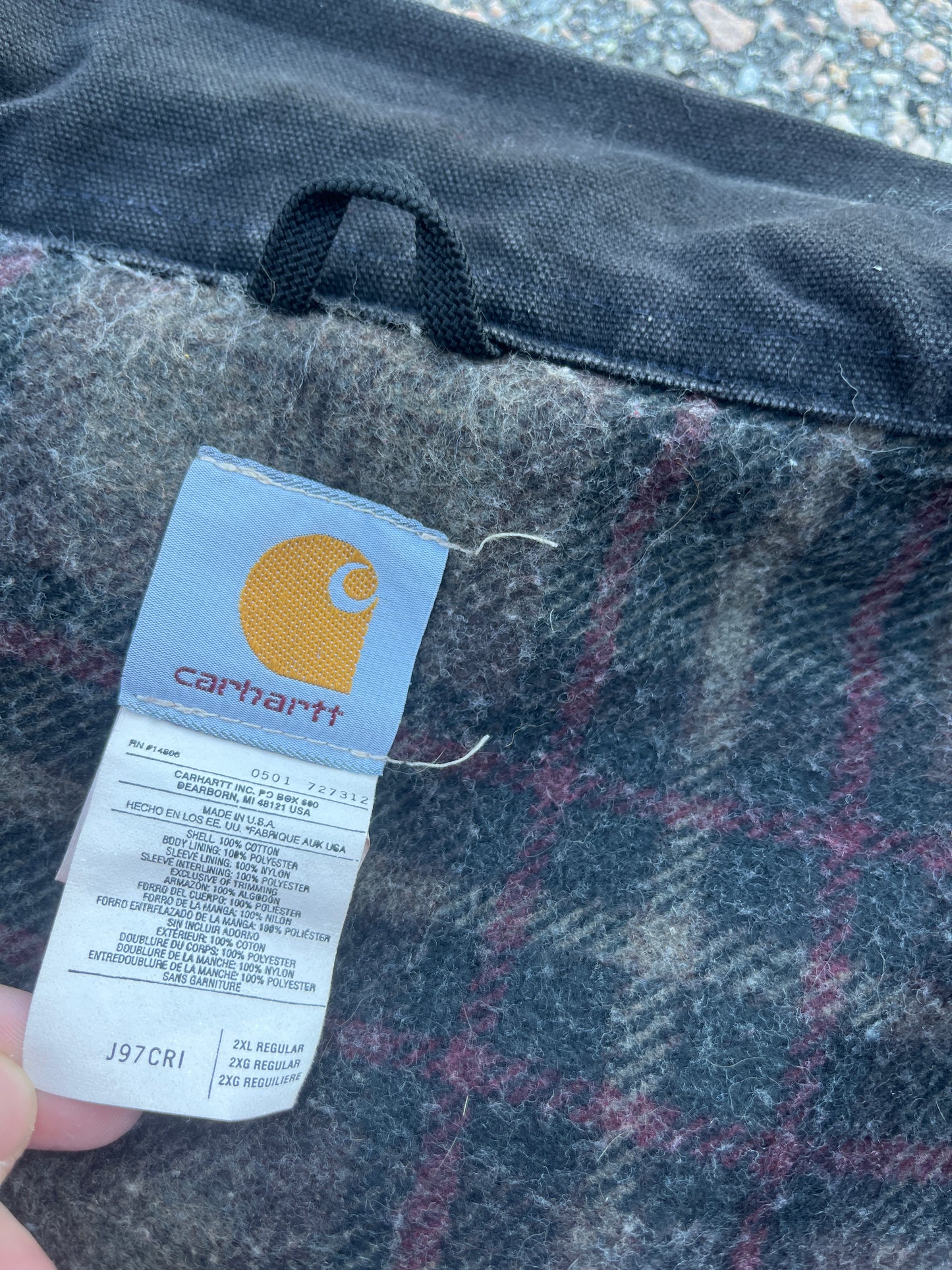 褪色深红色 Carhartt 底特律夹克 - Boxy XL