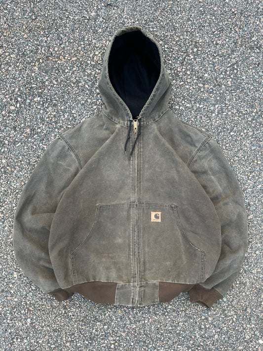 Faded Chestnut Brown Carhartt Active Jacket - Boxy Medium