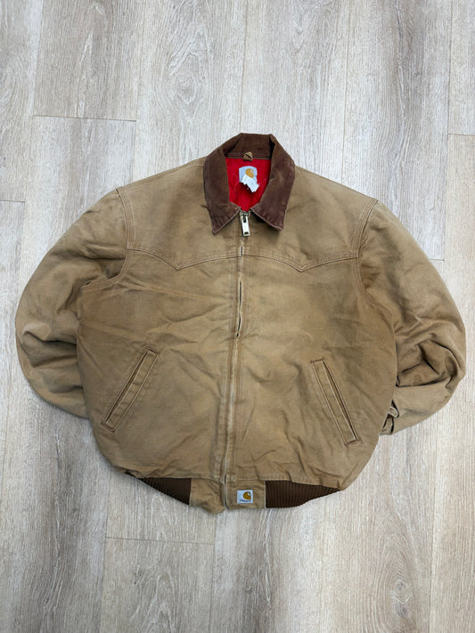 Faded Brown Carhartt Santa Fe Jacket - Large