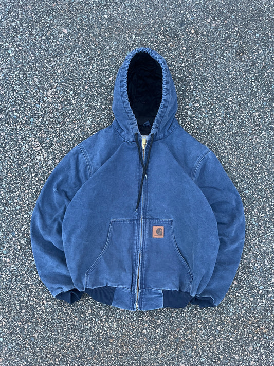 Faded Blue Carhartt Active Jacket - Medium