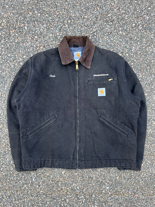 Faded Black Carhartt Detroit Jacket - Boxy Medium