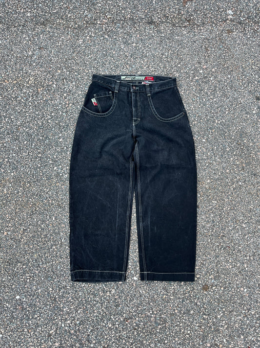 Faded Black JNCO Low Down Pants - 35 x 29